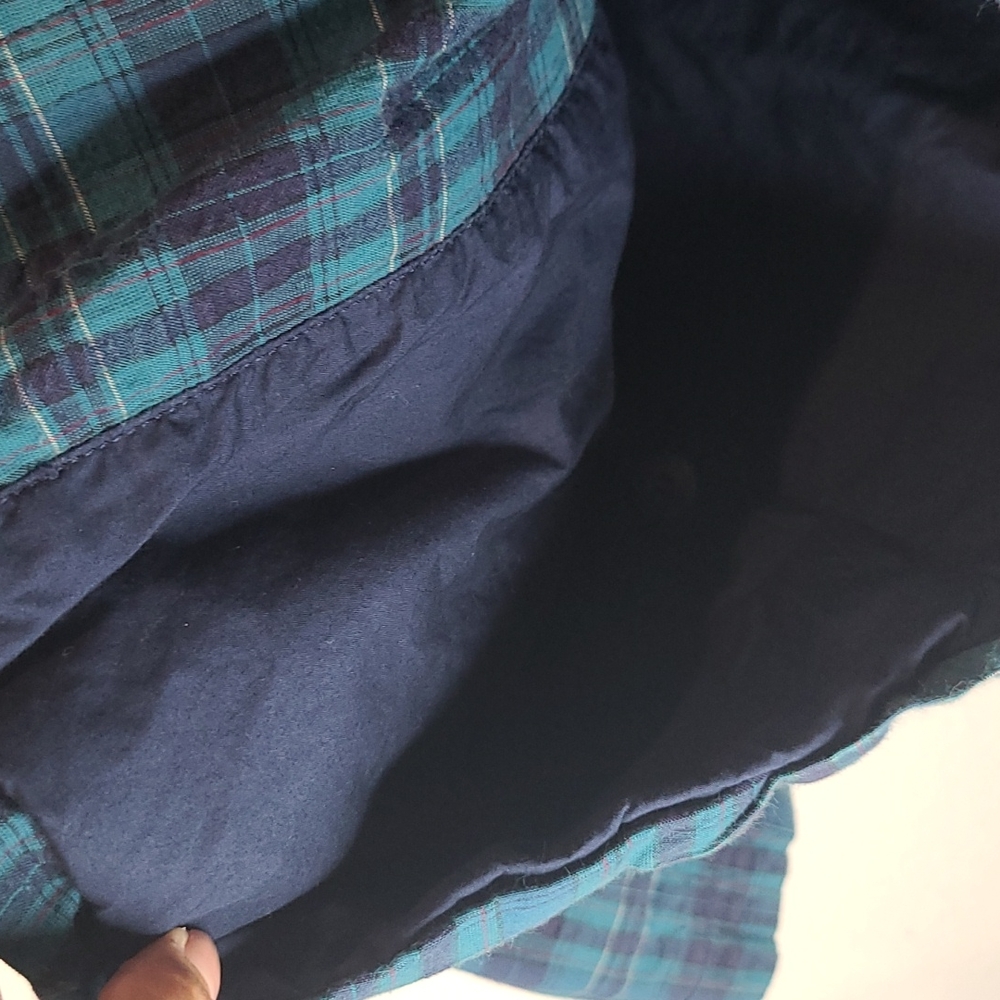 Vintage Eddie Bauer black label plaid blazer jacket small petite blue - Picture 7 of 8
